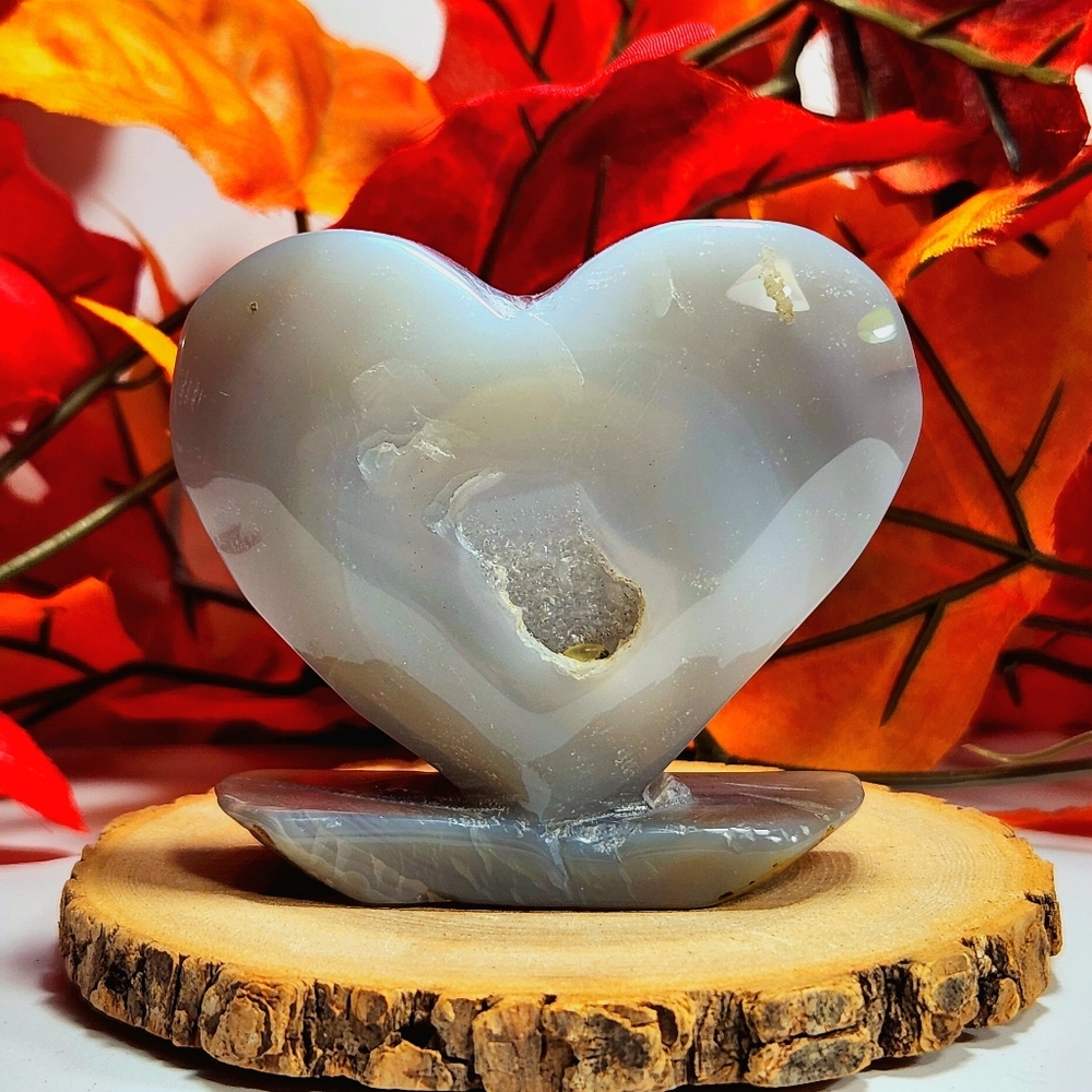Blue Agate Heart